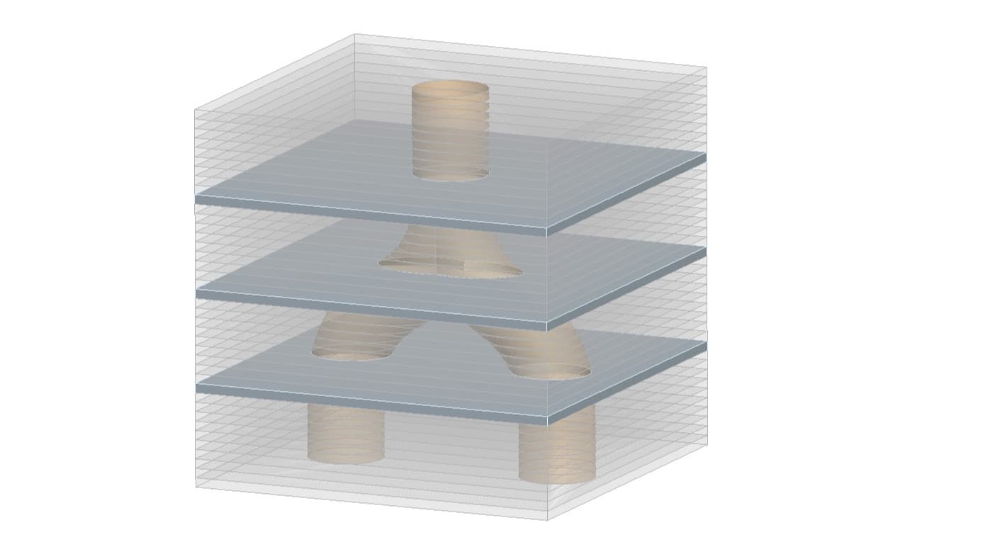 CAD-Ansicht:Dünne Blechzuschnitte werden in einem einzigen Lötprozess miteinander hochfest verbunden