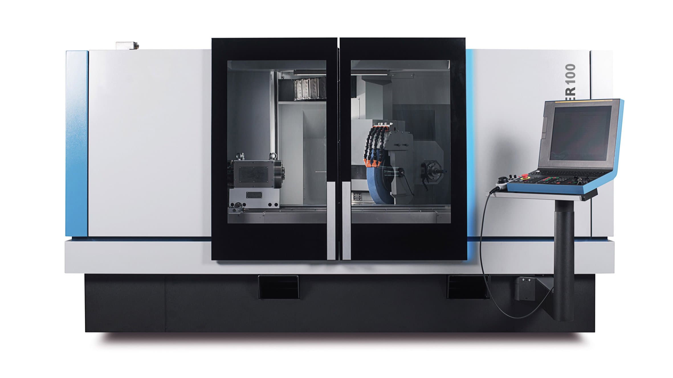 Kellenberger 100 mit Fanuc-Paketlösungen auf Basis der CNC 31i-B und dem 19" Touch-Panel iH PRO