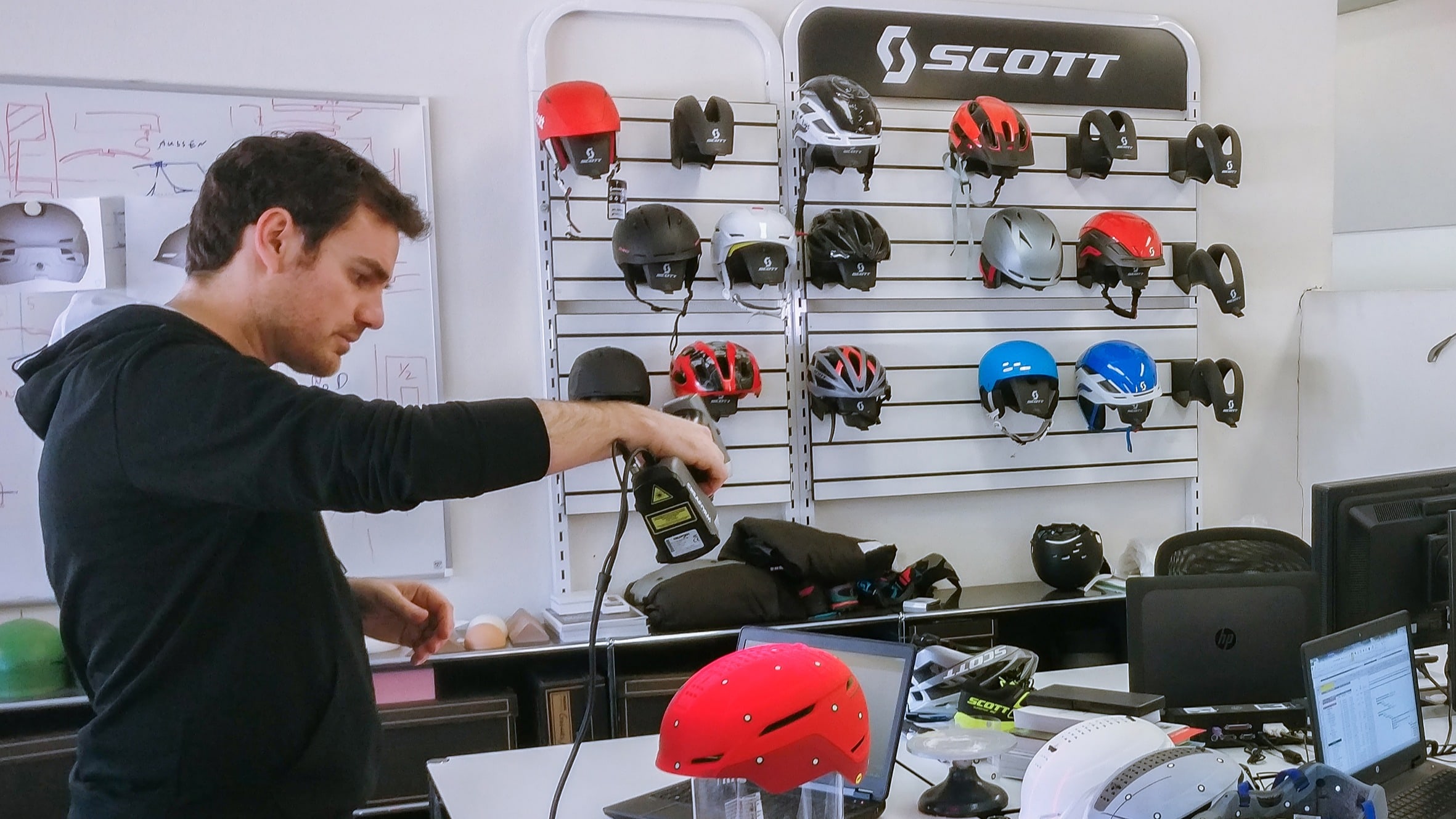 The HandySCAN 3D helps the company’s engineering and design teams at SCOTT Sports