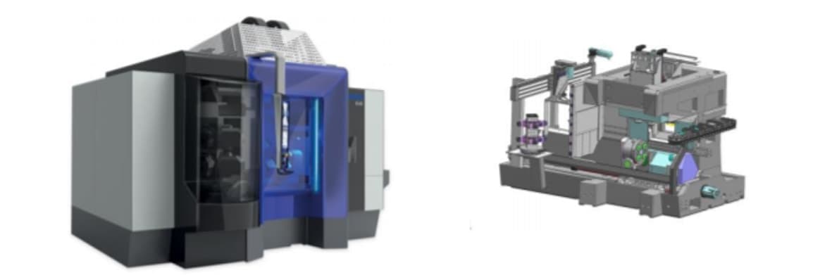 The digital twin of the new Mikron 6x6 machine tool.