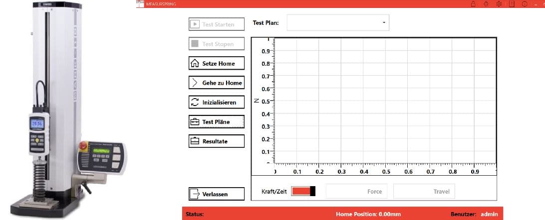 ESM303 with force gauge M5-50 250N | Software by DISA Elektro AG