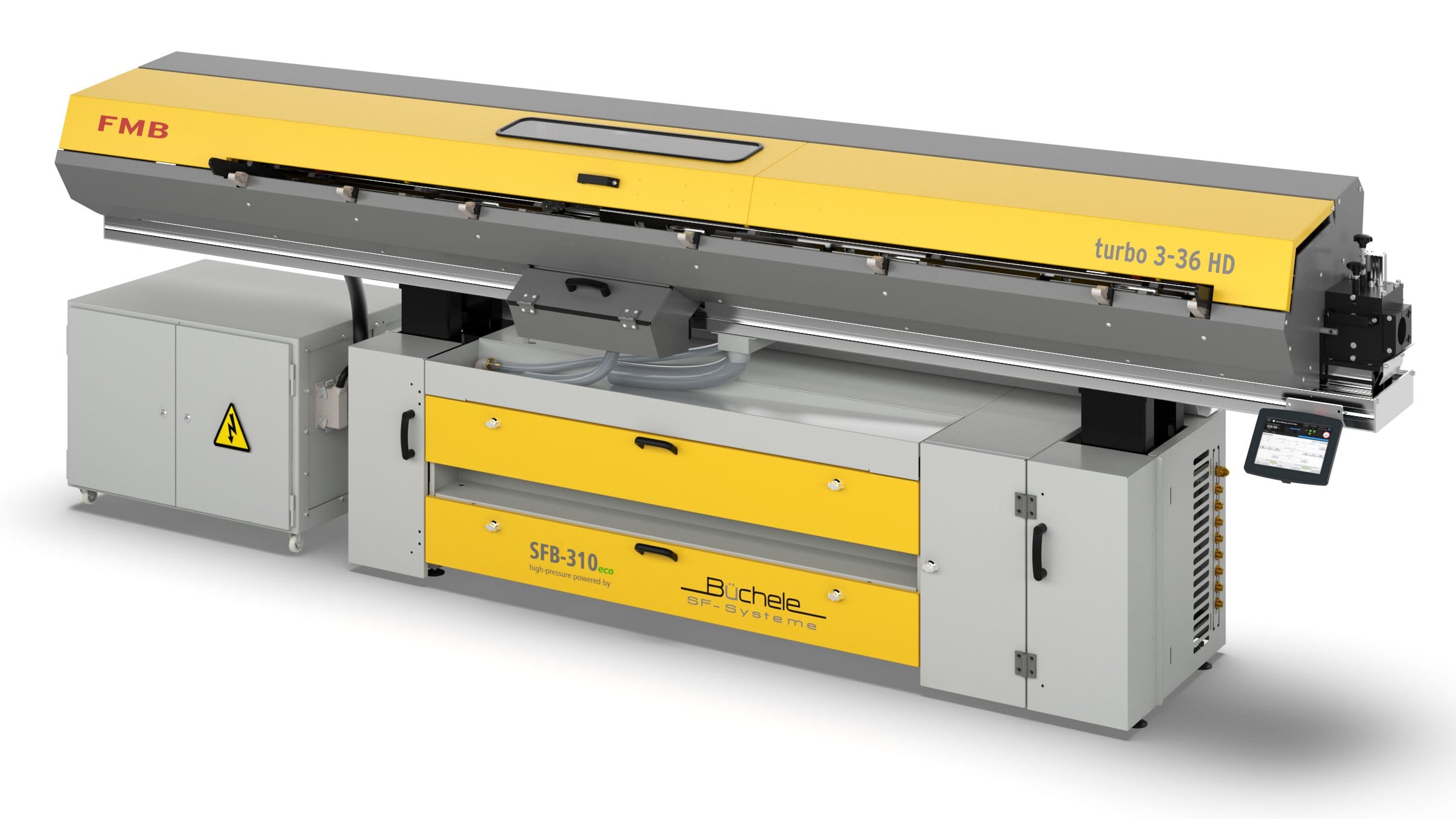 Space-saving combination: High-pressure system SFB-310eco integrated in the loading magazine FMB