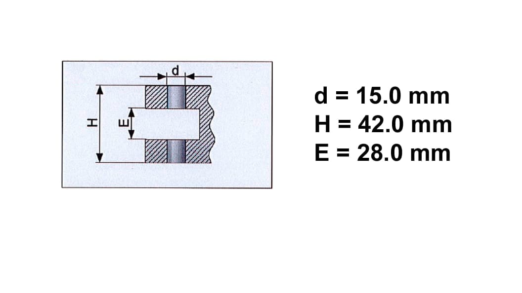 Masszeichnung des Werkstücks